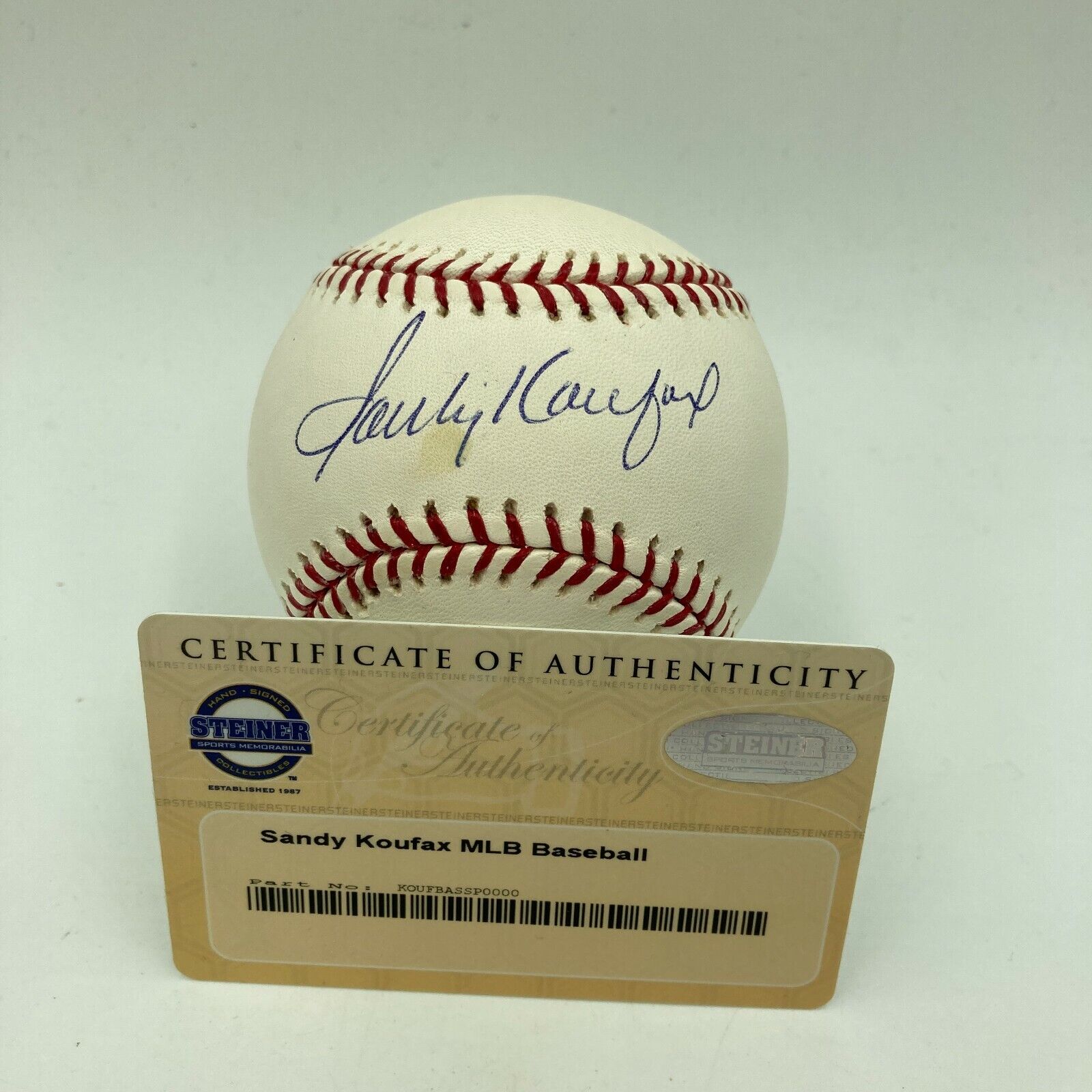 sandy koufax signed ball