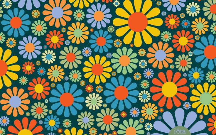 60s flower background