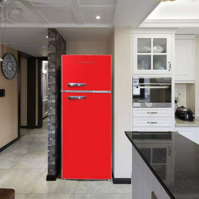 retro refrigerator red