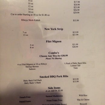 teds charcoal steakhouse menu