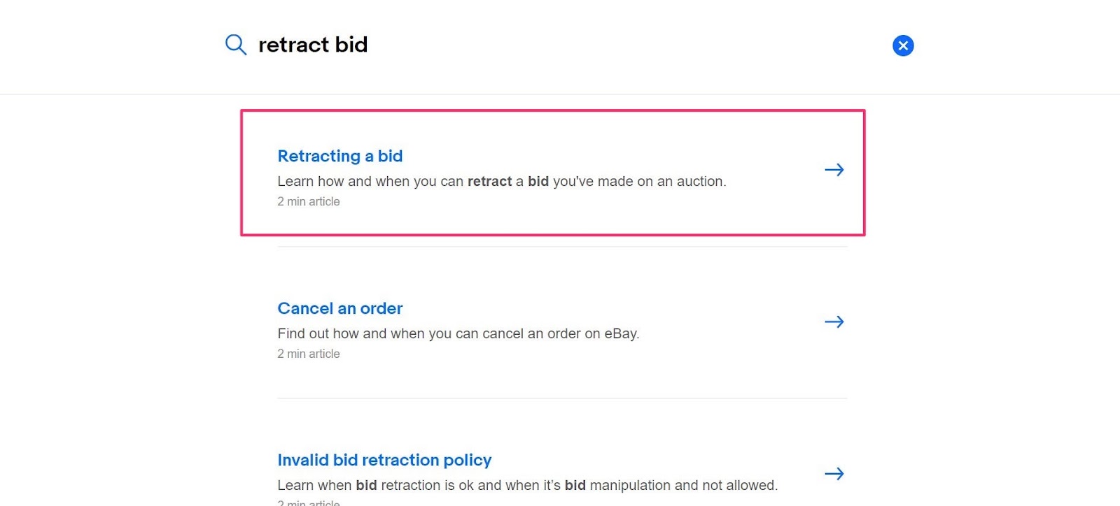 retract bid on ebay as buyer