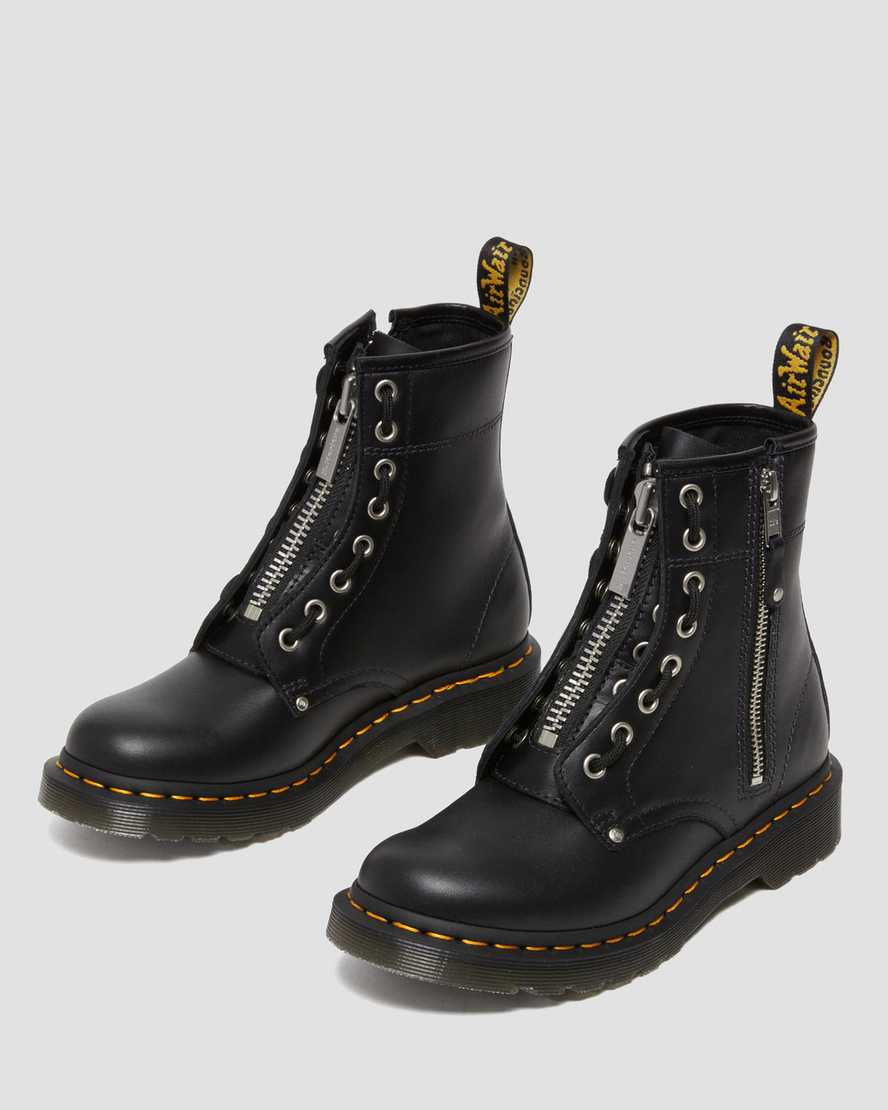 dr martens zip up boots