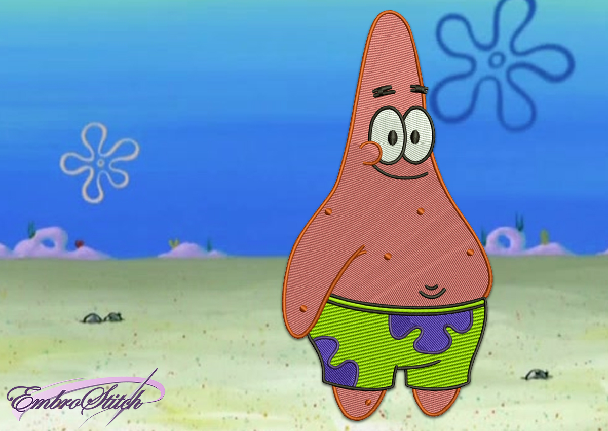 patrick smiling spongebob