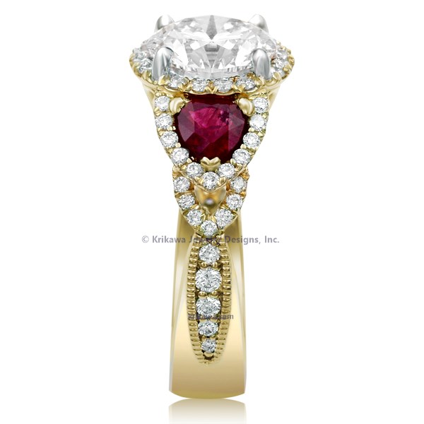 engagement rings with ruby accents