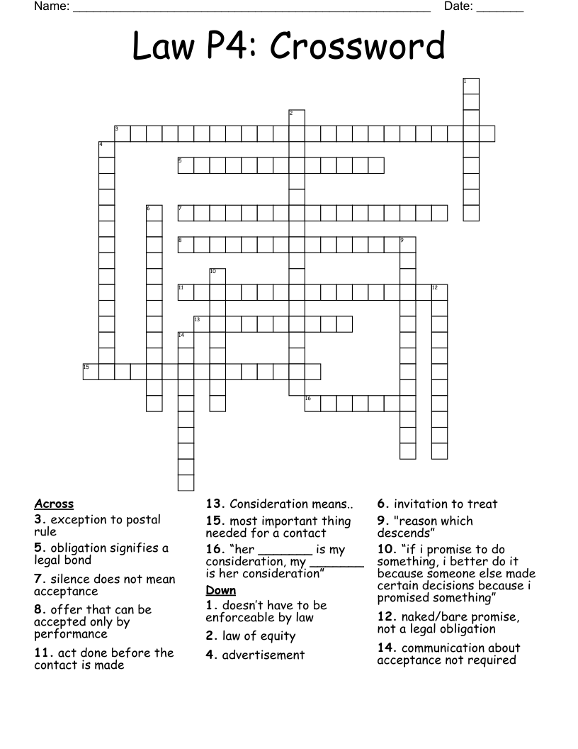 consideration crossword clue