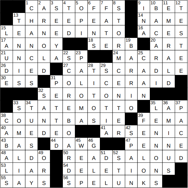 conniving sort crossword