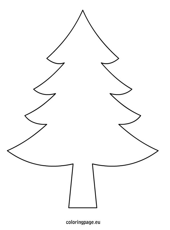 christmas tree drawing outline