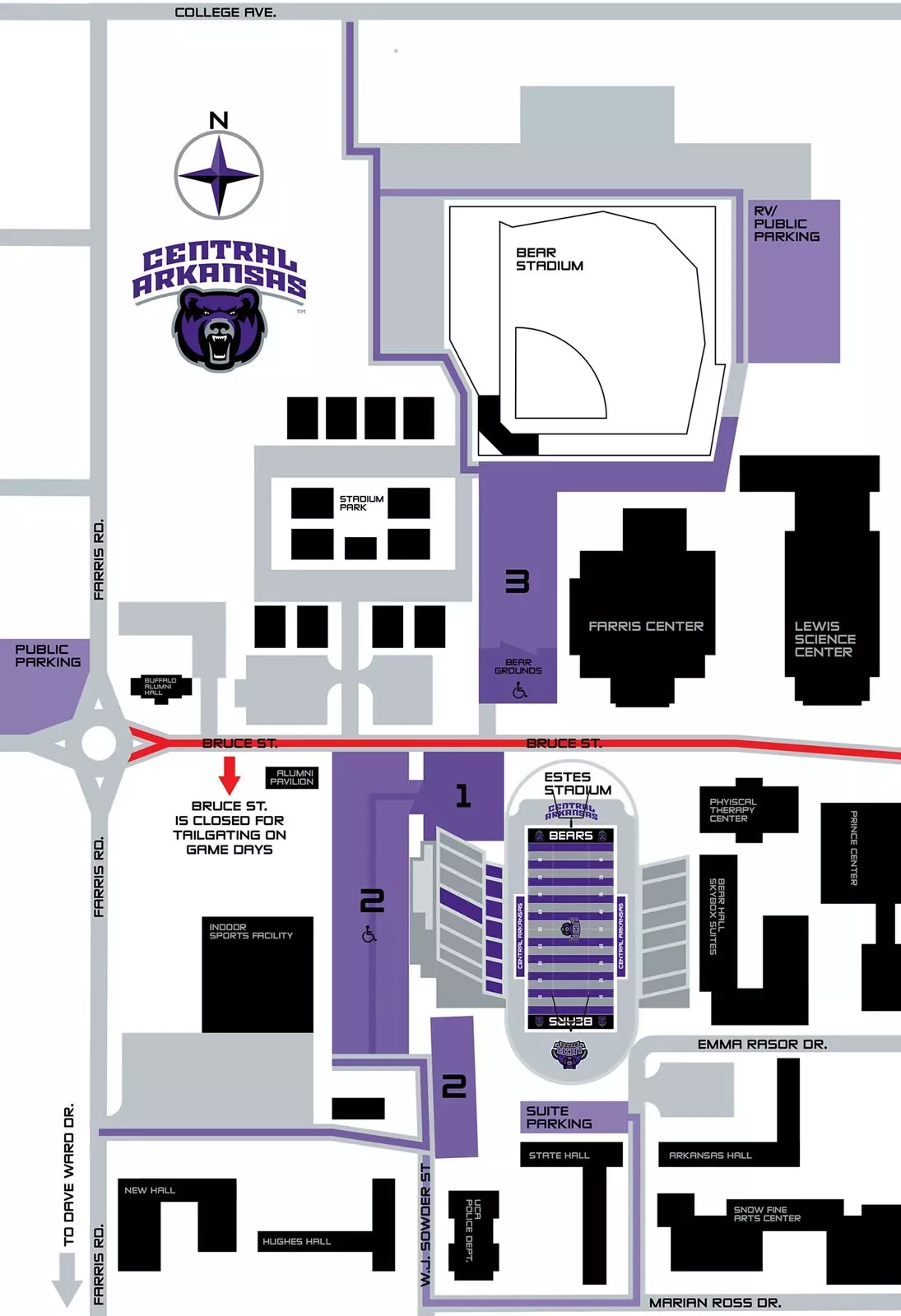 uca campus map conway arkansas