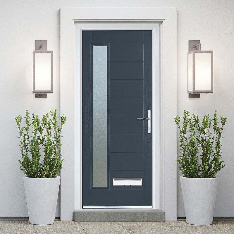 anthracite grey composite front doors