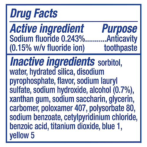 crest toothpaste ingredients