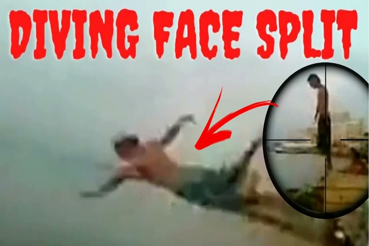 face split diving video