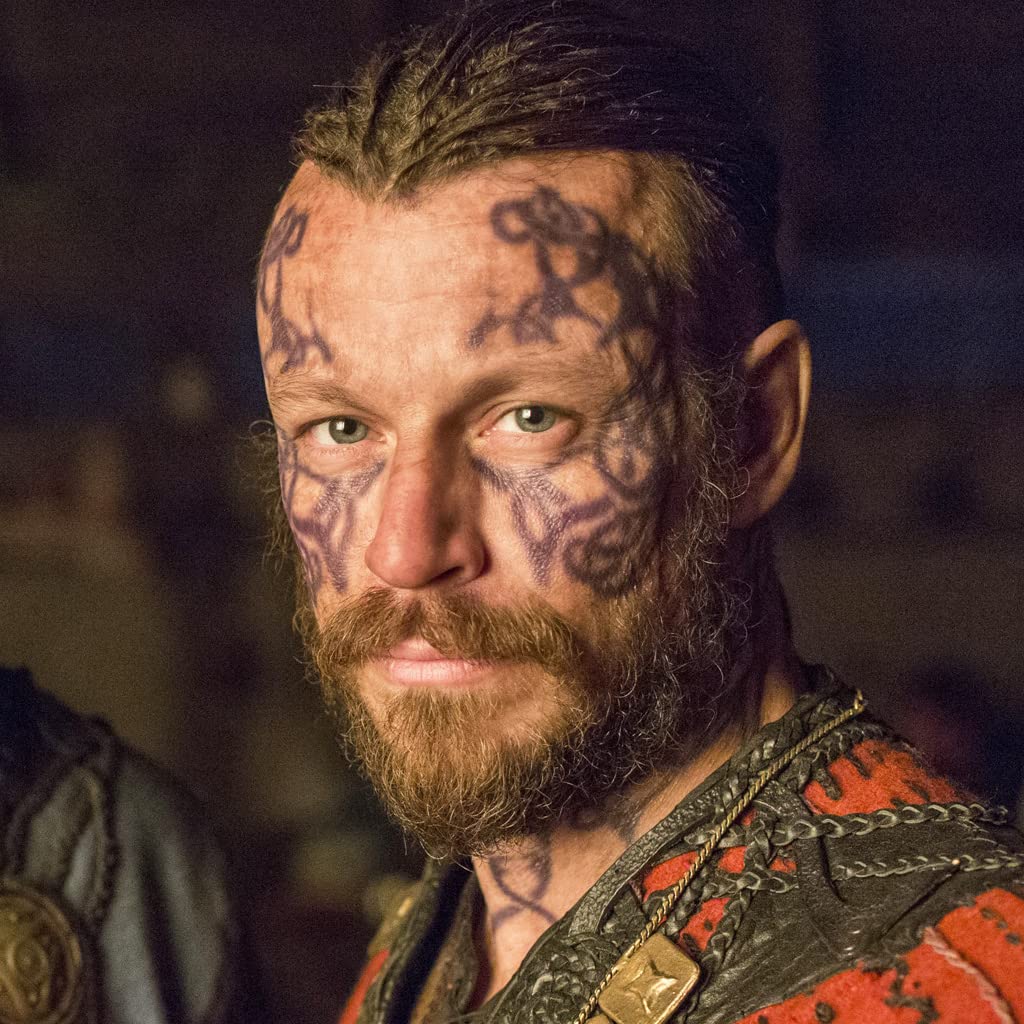 face tattoo viking