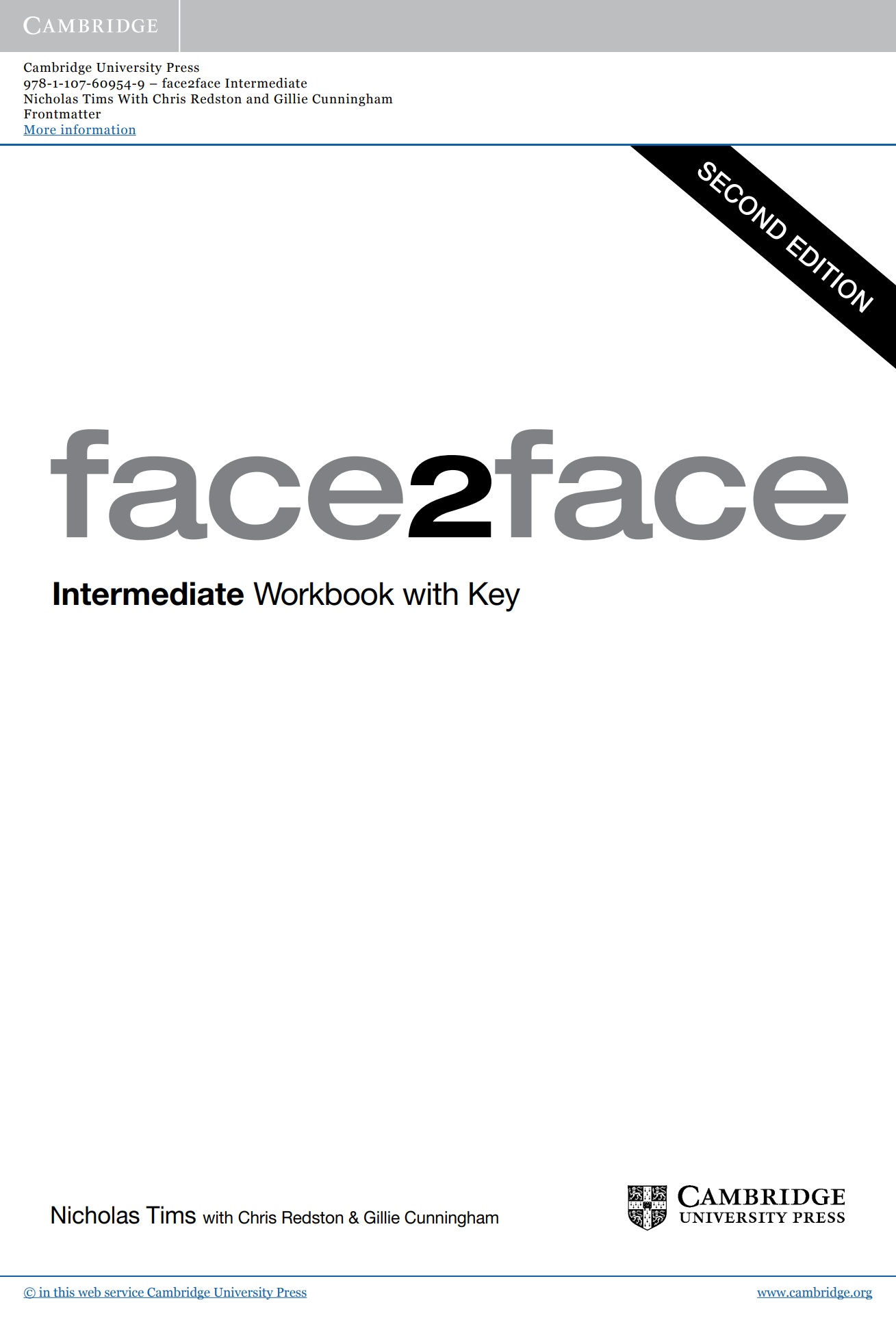 face2face second edition intermediate pdf