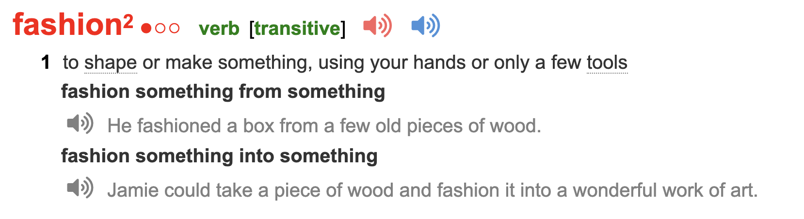 fashioning synonym