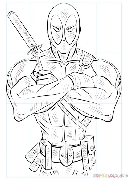 deadpool para dibujar