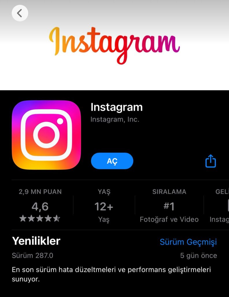 instagram güncelleme silme