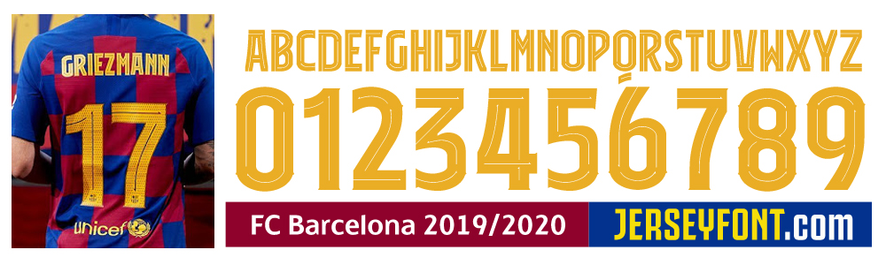 fc barcelona font 2019 free download