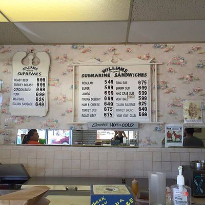 williams sub shop st pete menu