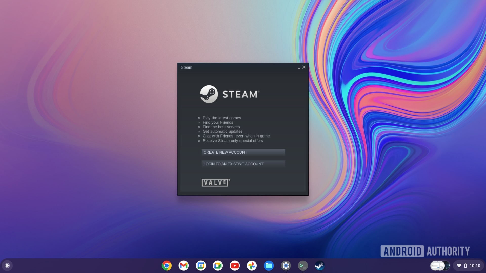 steam on chromebook