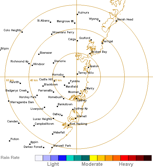 sydney weather radar 64km