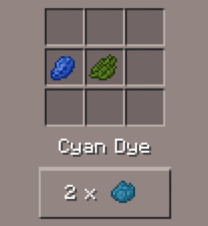 cyan dye minecraft