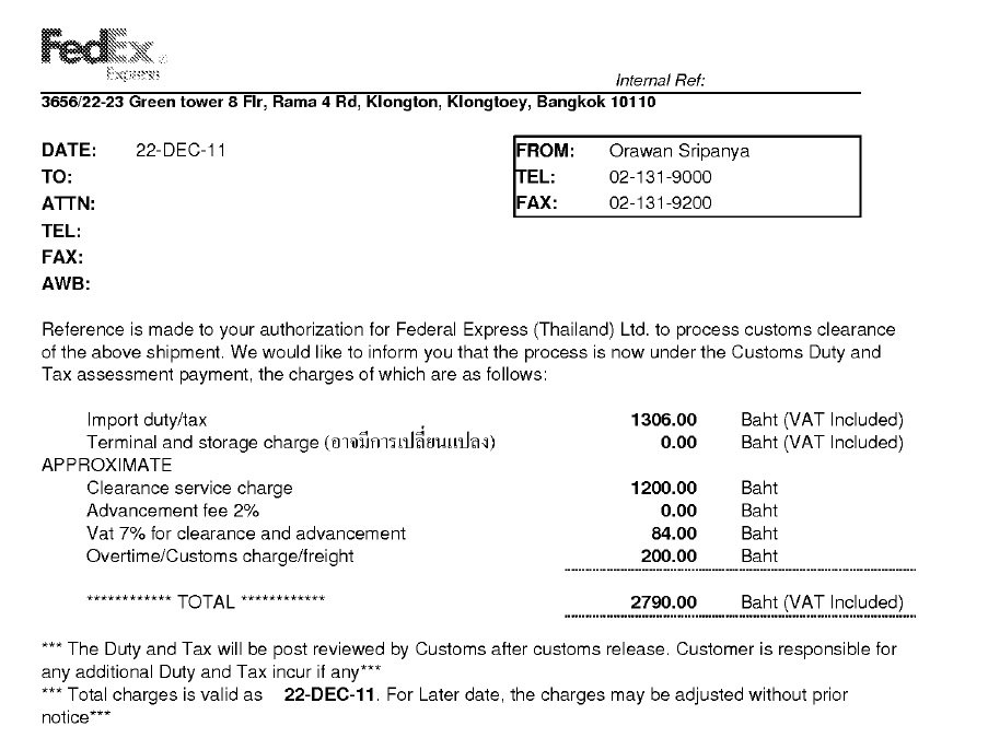 fedex pay customs