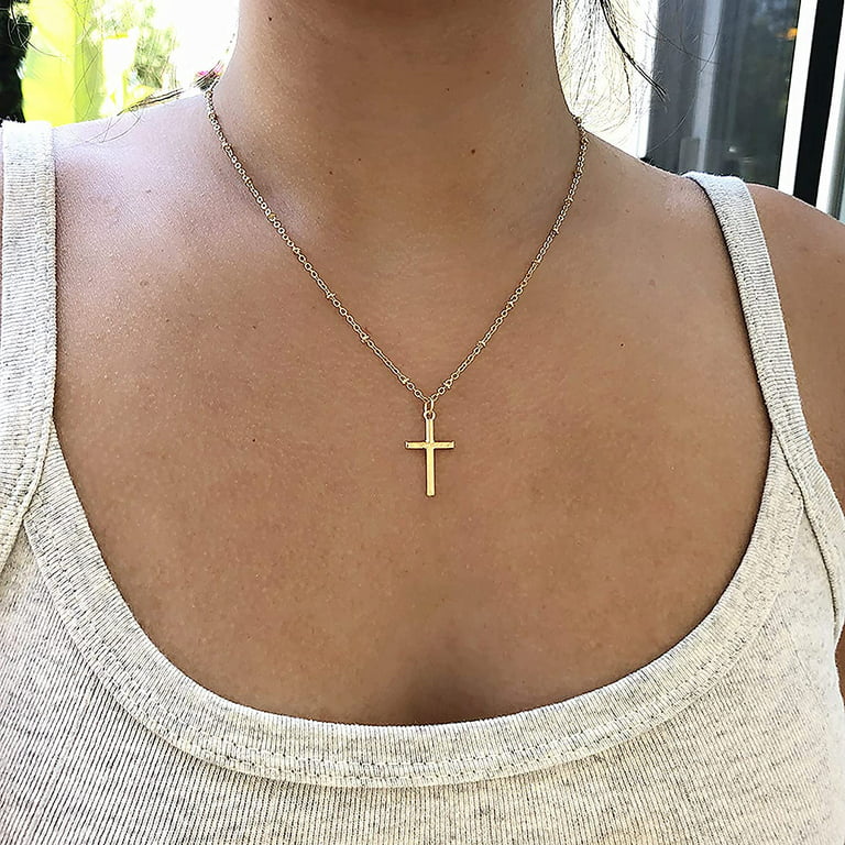 female cross necklace