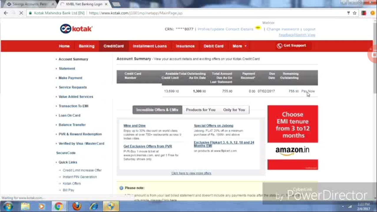 kotak mahindra bank online banking