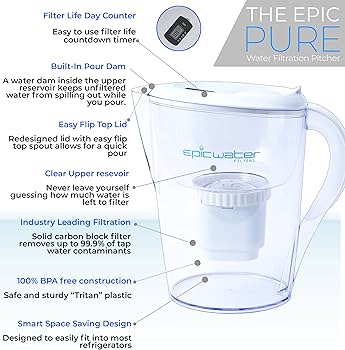 epic pure water filter jug