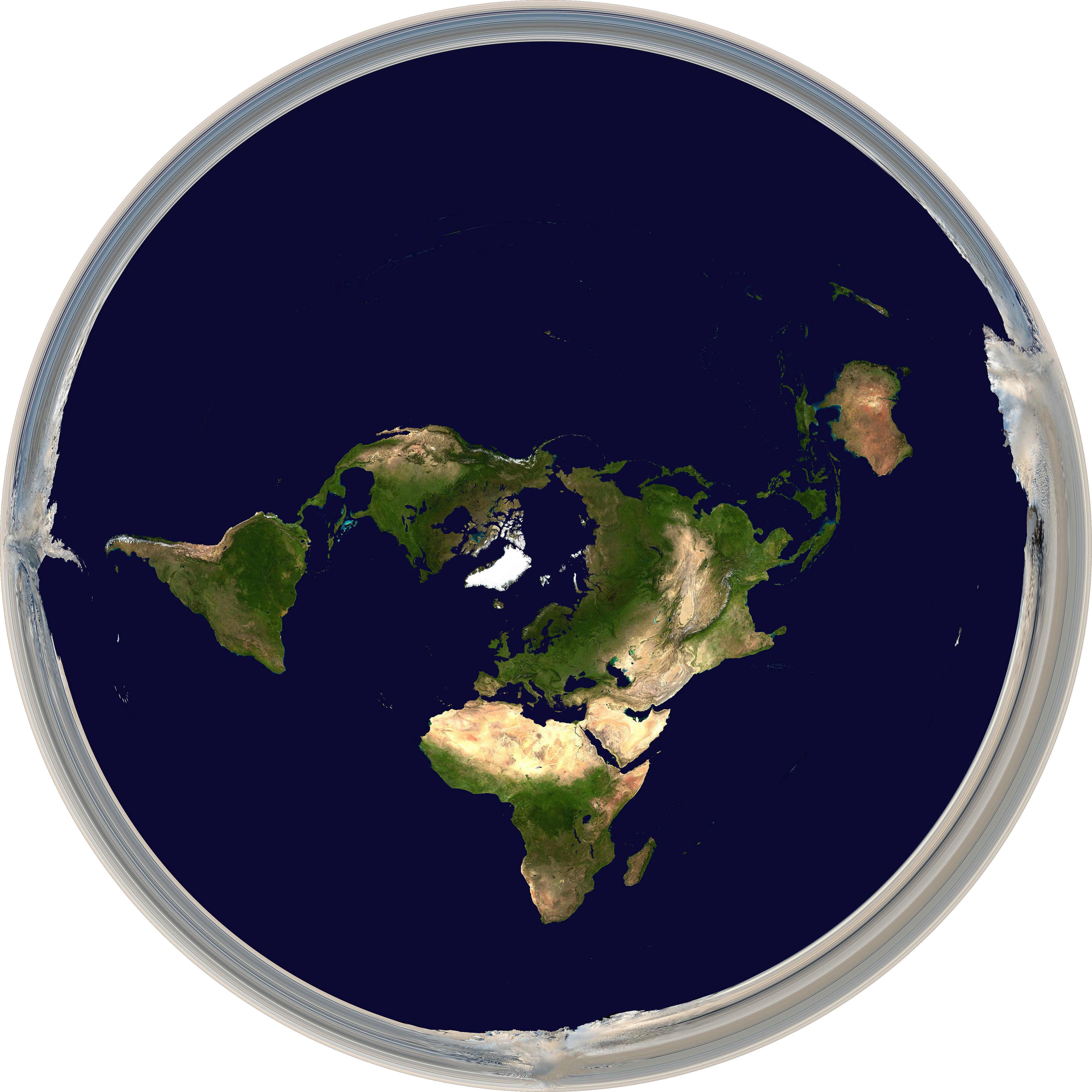 map flat earth