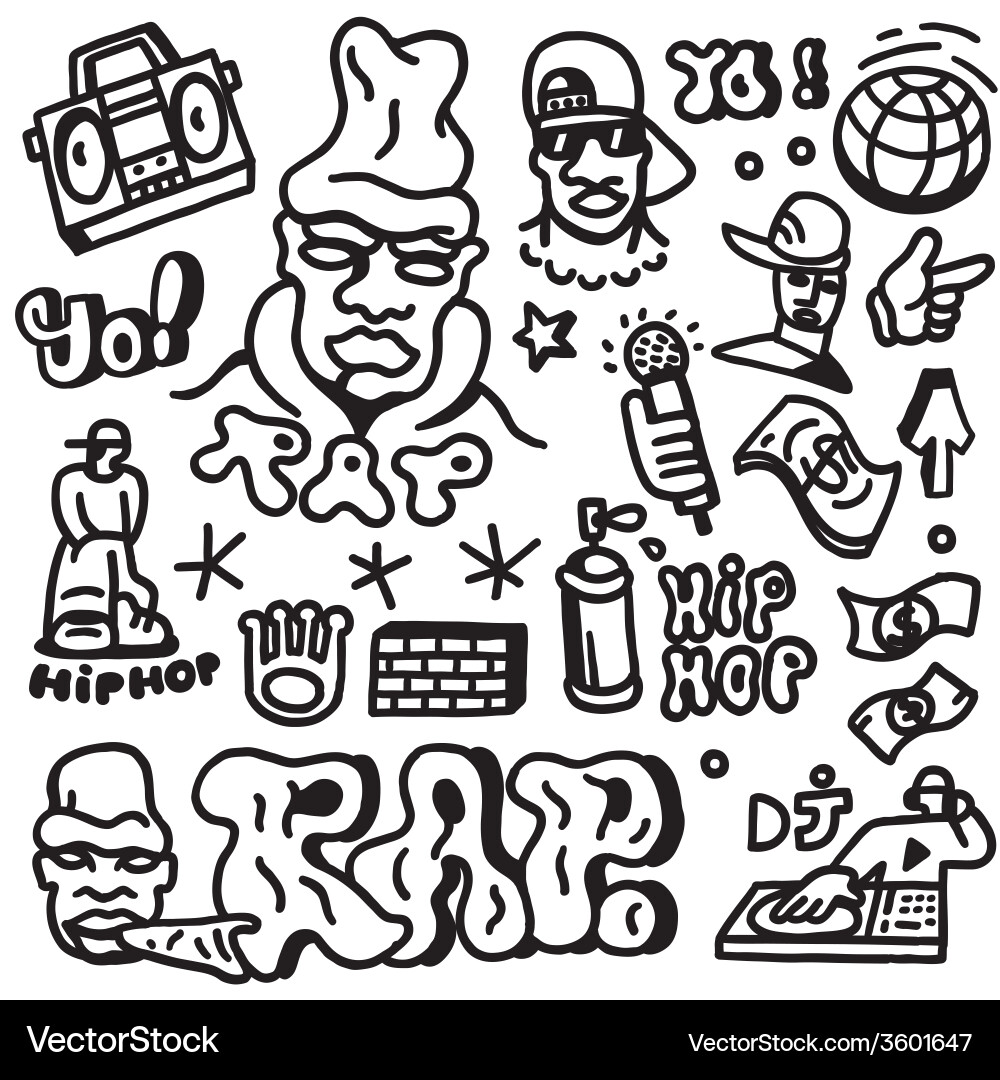 doodle art hip hop