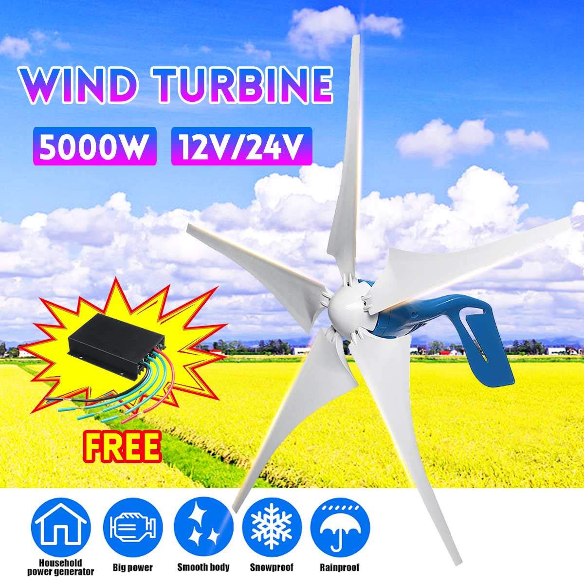 5000 watt wind turbine