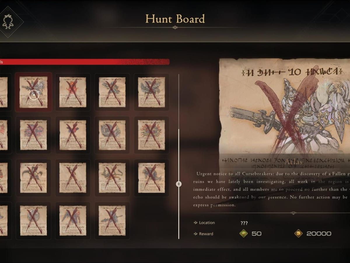 final fantasy 16 hunt board