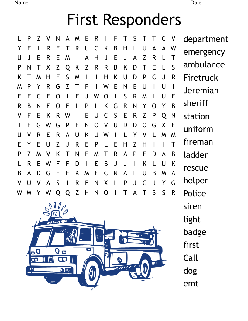 first responders for short crossword clue