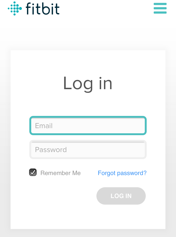 fitbit log in