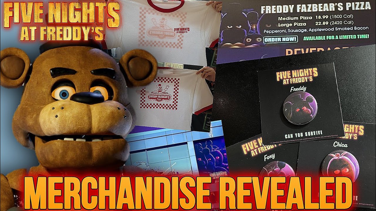 five nights at freddys movie merch