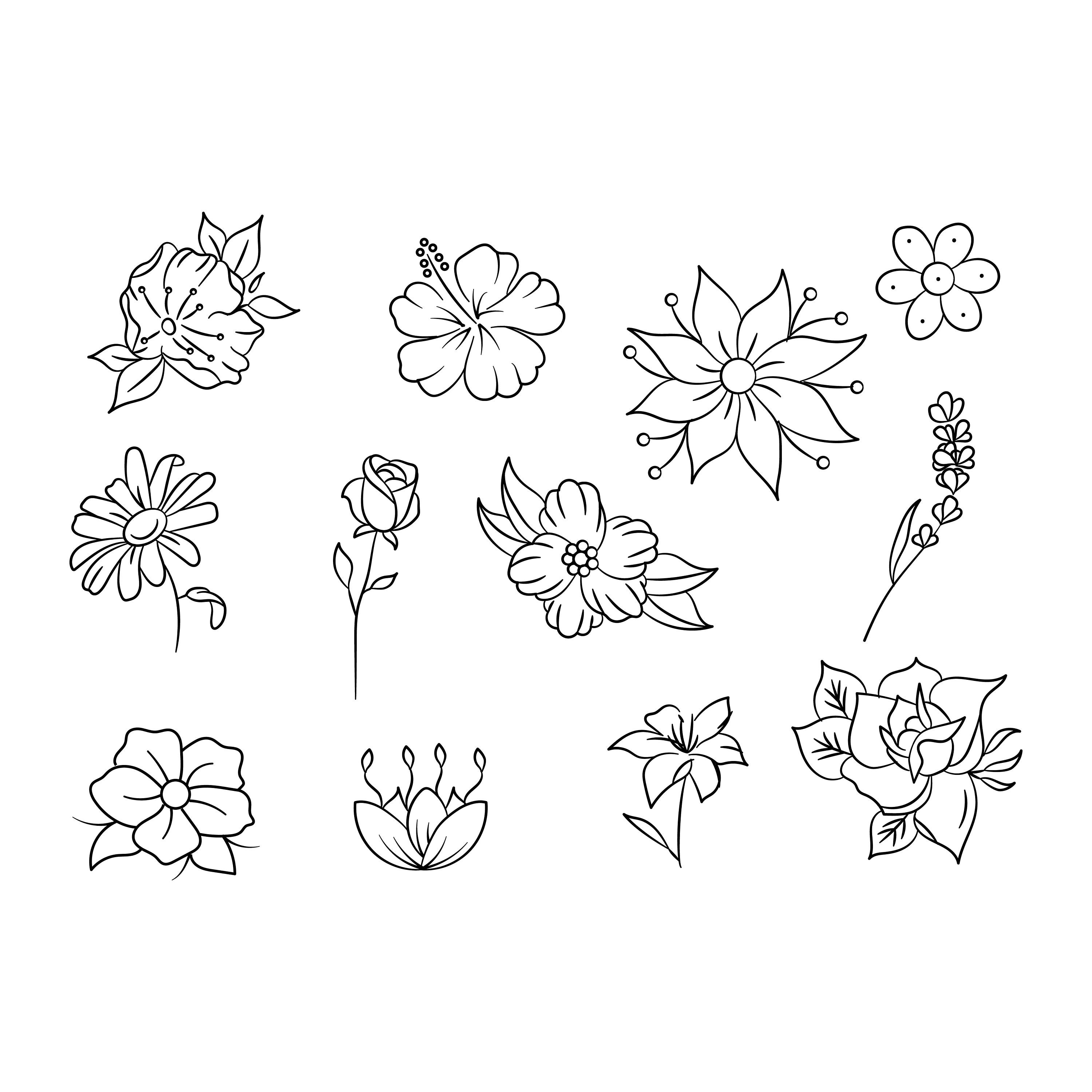 flash tattoo flowers