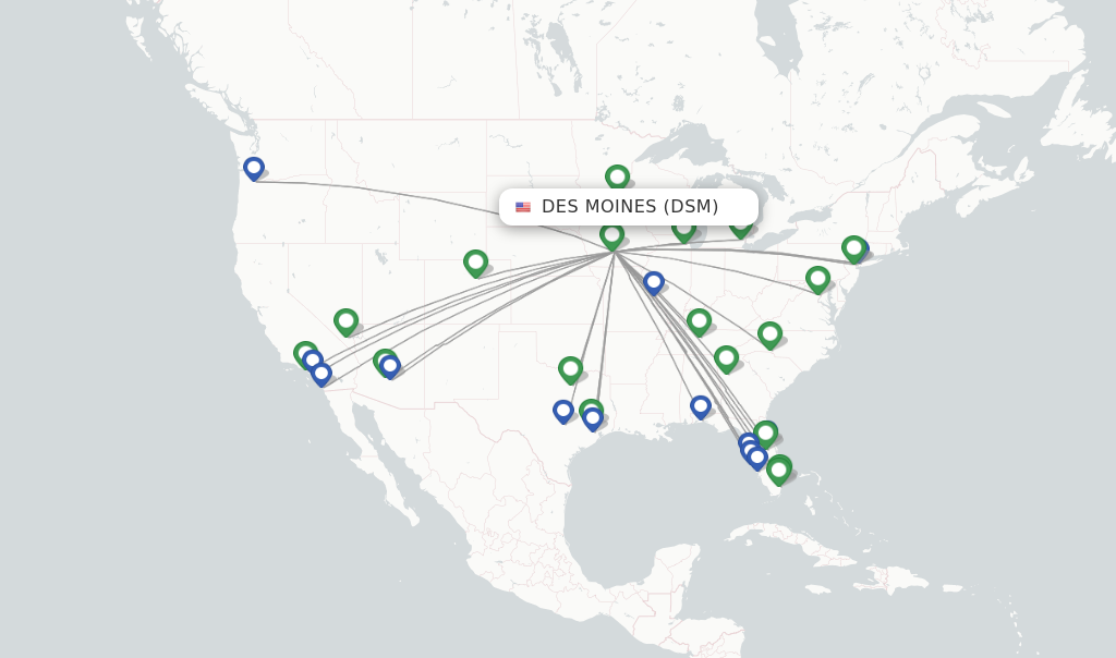 flights from des moines to st louis