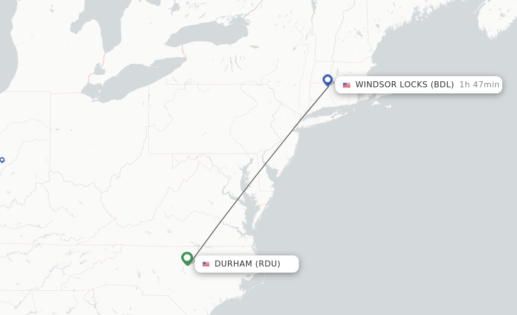 flights from rdu to bdl