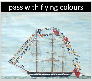 flying colours synonym