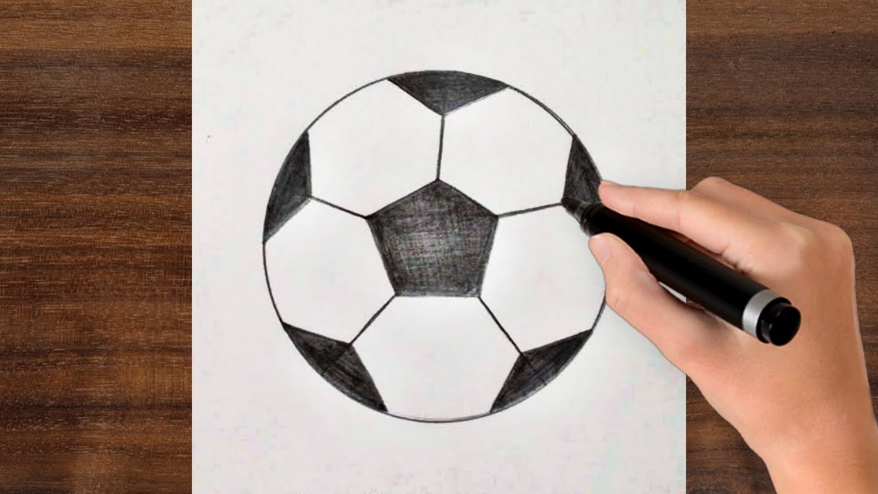 football drawing easy