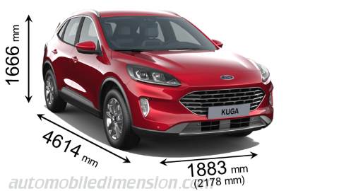 ford kuga dimensions 2023