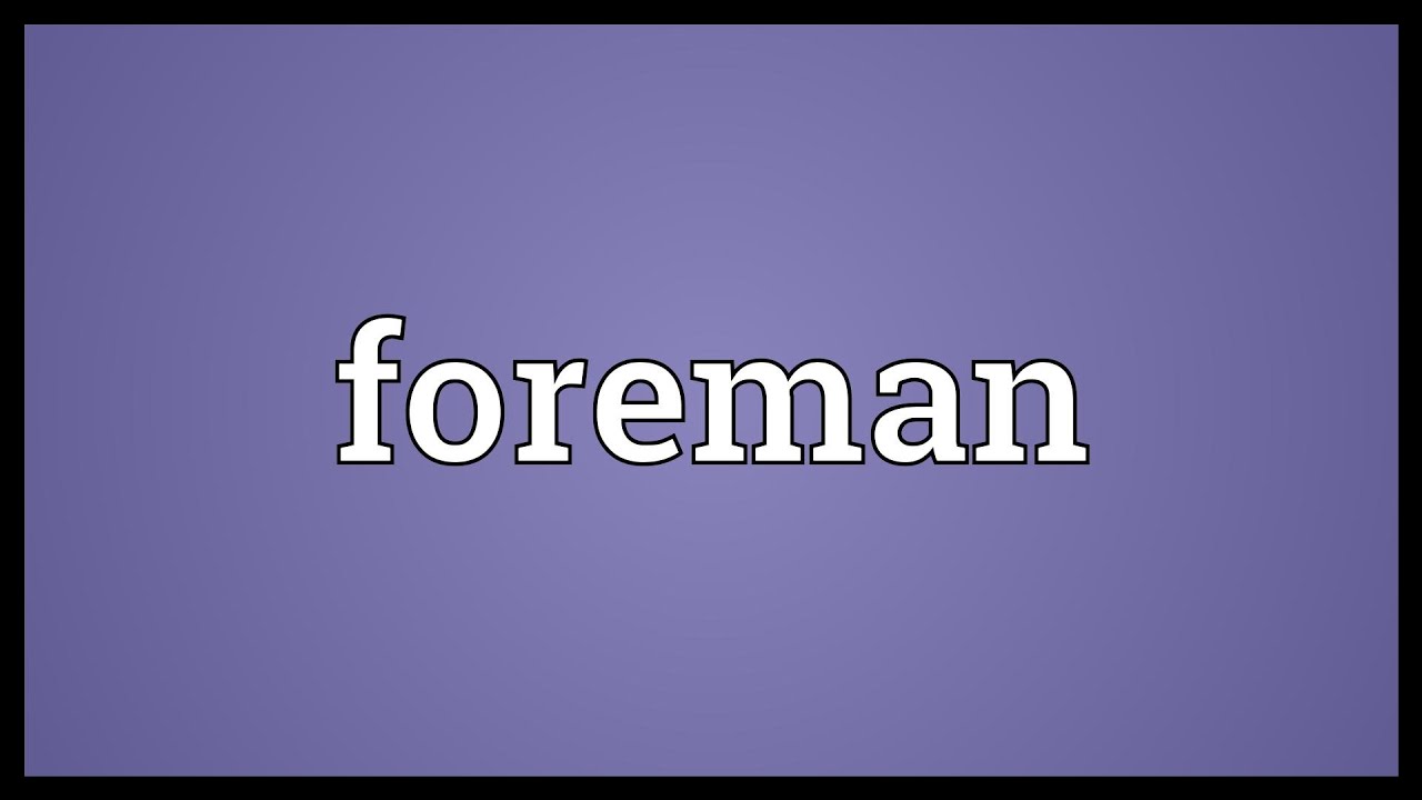 foreman meaning in marathi