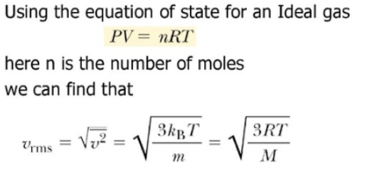 formula for rms speed