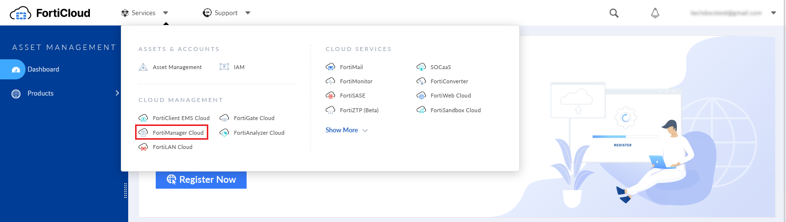 fortimanager cloud