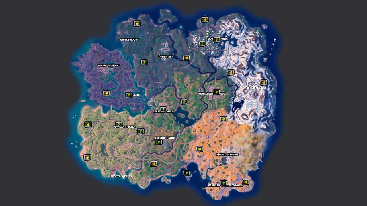 fortnite chest map