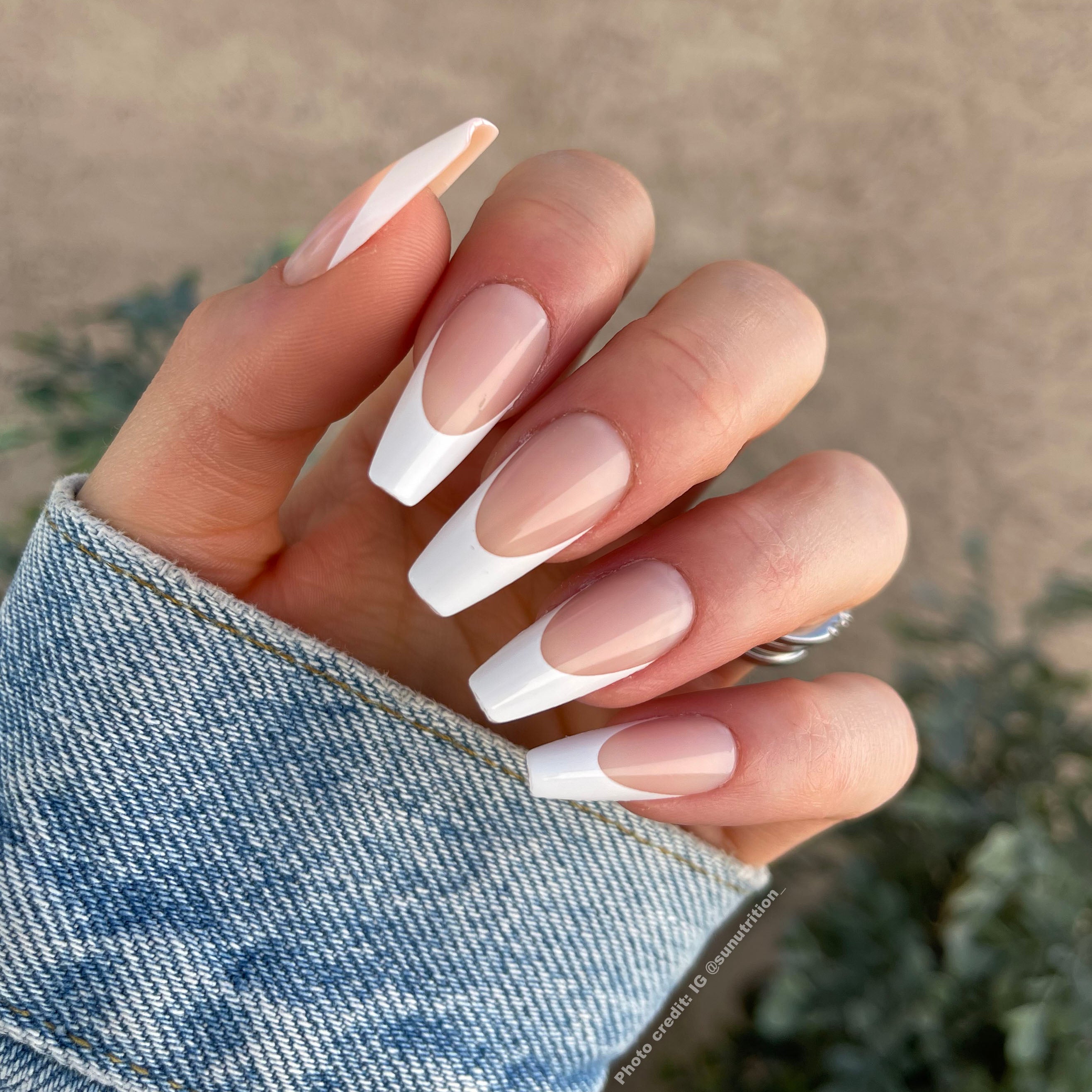 french tip acrylic nails