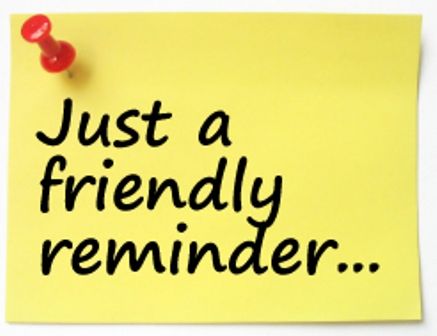 friendly reminder clipart