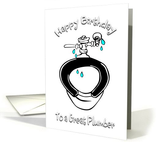 funny plumber birthday cards