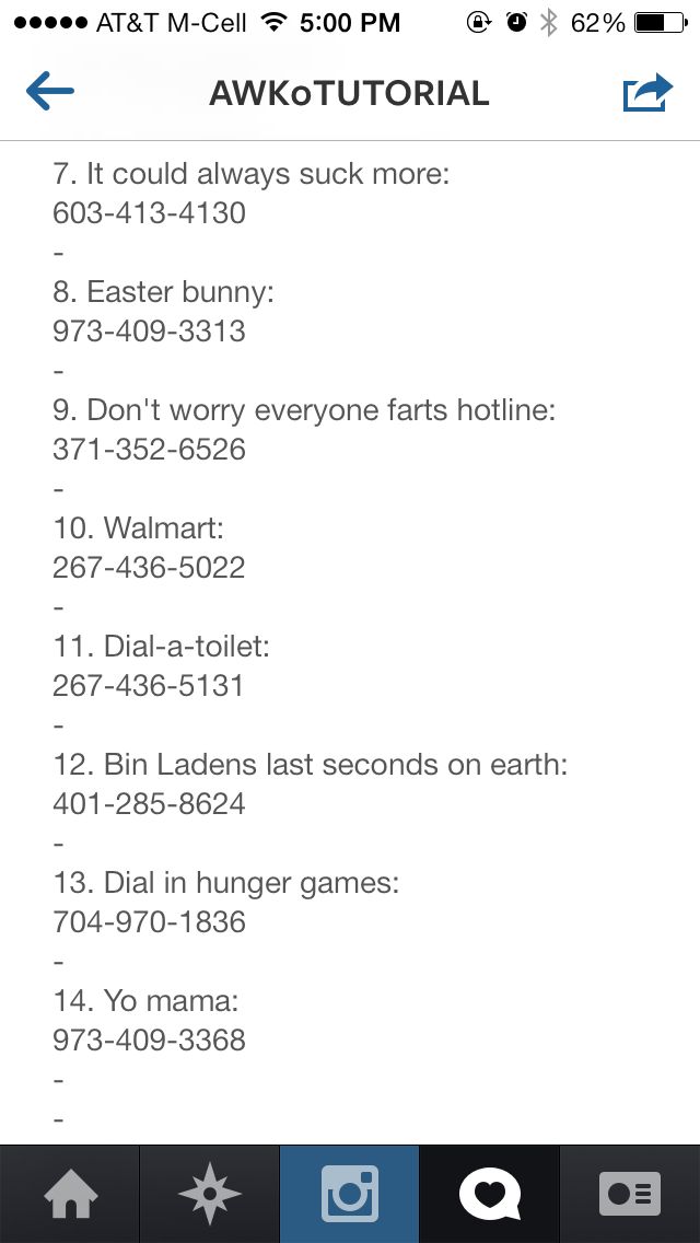 funny telephone numbers